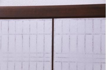 和製アンティーク　明治期　ケヤキ材　上手物　趣ある和の空間づくりにおすすめな障子戸付き欄間(明り取り、ディスプレイ)