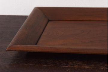 指物工芸　大正昭和初期　シンプルで使い勝手の良い桑材製のトレー(お盆)