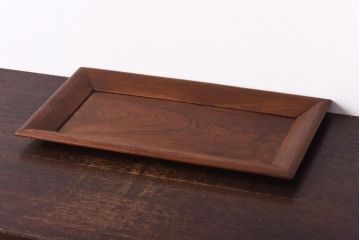 指物工芸　大正昭和初期　シンプルで使い勝手の良い桑材製のトレー(お盆)