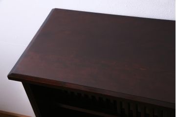 中古　九州民芸家具　シックな雰囲気とモダンなデザインが魅力的なサイドボード(収納棚)
