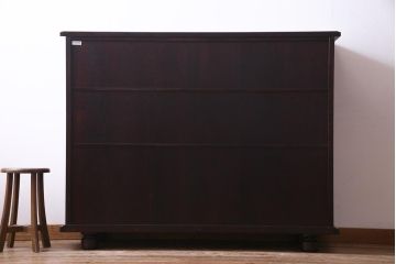 中古　九州民芸家具　シックな雰囲気とモダンなデザインが魅力的なサイドボード(収納棚)