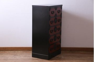 中古　伝統民芸家具　岩谷堂箪笥　和とモダンが融合した立長箪笥(整理箪笥、チェスト)