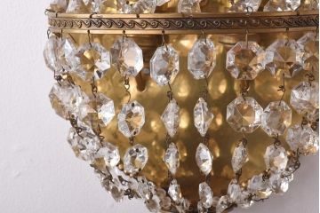 フランスビンテージ　優美に煌めくエンパイア様式のウォールランプ(壁掛け照明)