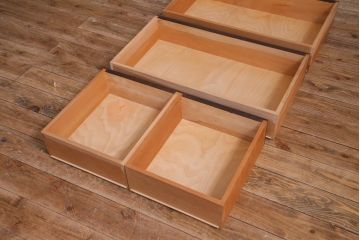 中古　松本民芸家具　収納力に富んだT型ライティングビューロー(引き出し、ワークデスク、在宅ワーク、在宅用)(定価約31万円)