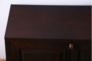 中古　松本民芸家具　収納力に富んだT型ライティングビューロー(引き出し、ワークデスク、在宅ワーク、在宅用)(定価約31万円)