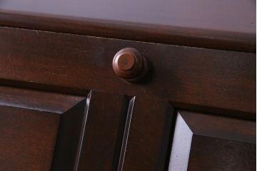 中古　松本民芸家具　収納力に富んだT型ライティングビューロー(引き出し、ワークデスク、在宅ワーク、在宅用)(定価約31万円)