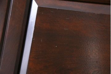 中古　松本民芸家具　収納力に富んだT型ライティングビューロー(引き出し、ワークデスク、在宅ワーク、在宅用)(定価約31万円)