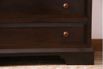 中古　松本民芸家具　収納力に富んだT型ライティングビューロー(引き出し、ワークデスク、在宅ワーク、在宅用)(定価約31万円)