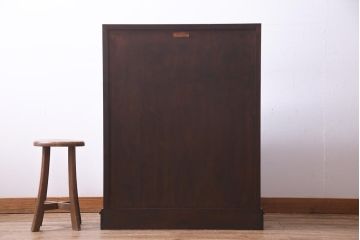 中古　松本民芸家具　収納力に富んだT型ライティングビューロー(引き出し、ワークデスク、在宅ワーク、在宅用)(定価約31万円)