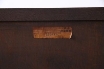 中古　松本民芸家具　収納力に富んだT型ライティングビューロー(引き出し、ワークデスク、在宅ワーク、在宅用)(定価約31万円)