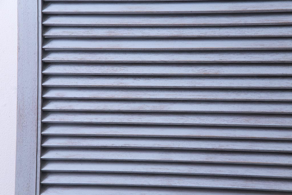 ペイント建具　シャビーな風合いがお洒落なルーバー引き戸1枚(建具)