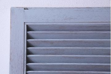 ペイント建具　シャビーな風合いがお洒落なルーバー引き戸1枚(建具)