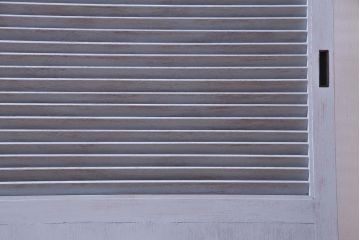 ペイント建具　シャビーな風合いがお洒落なルーバー引き戸1枚(建具)