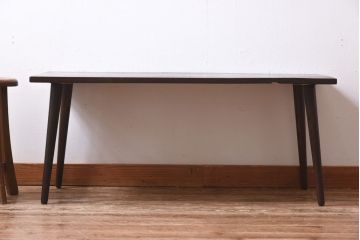 和製アンティーク　カツラ一枚板　味わい深い古材が魅力のリメイクセンターテーブル(リビングテーブル)