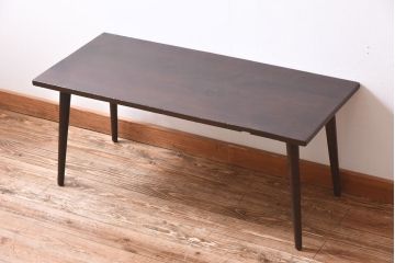 和製アンティーク　カツラ一枚板　味わい深い古材が魅力のリメイクセンターテーブル(リビングテーブル)