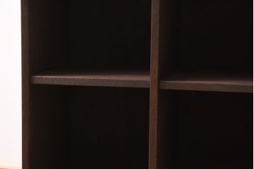 レトロ家具　昭和レトロ　味のある木の質感が魅力のマス目棚(飾り棚、収納棚)
