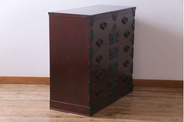中古　岩谷堂箪笥　桜木家具店　野郎タンス5段100　重厚な雰囲気漂う衣装箪笥(整理箪笥、引き出し)(定価約45万円)