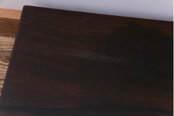 アンティーク雑貨　和製アンティーク　天板黒柿　墨を流したような特徴的な杢目が美しい大振りサイズの置き床(置床、ローボード、飾り台)
