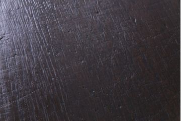 和製アンティーク　朴の木一枚板　明治大正期の古い裁ち板をリメイクしたアイアンテーブル(作業台、鉄脚)