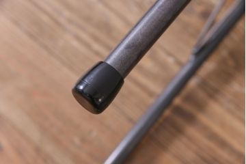和製アンティーク　朴の木一枚板　明治大正期の古い裁ち板をリメイクしたアイアンテーブル(作業台、鉄脚)