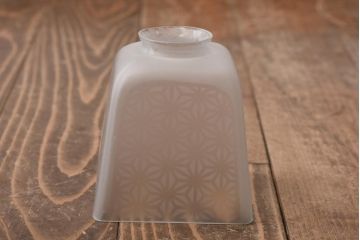 和製アンティーク　麻の葉模様のレトロなガラスシェード(天井照明、ペンダントライト)