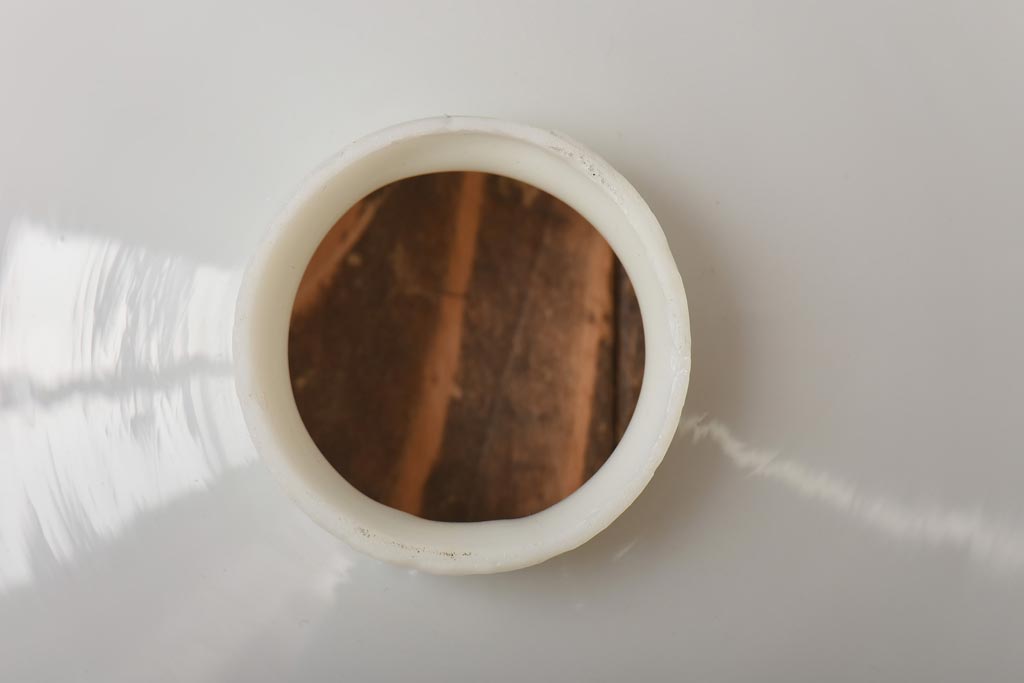 昭和レトロ　戦前　昔懐かしいデザインの平笠照明(吊り下げ照明、ペンダントライト)2個セット(3)