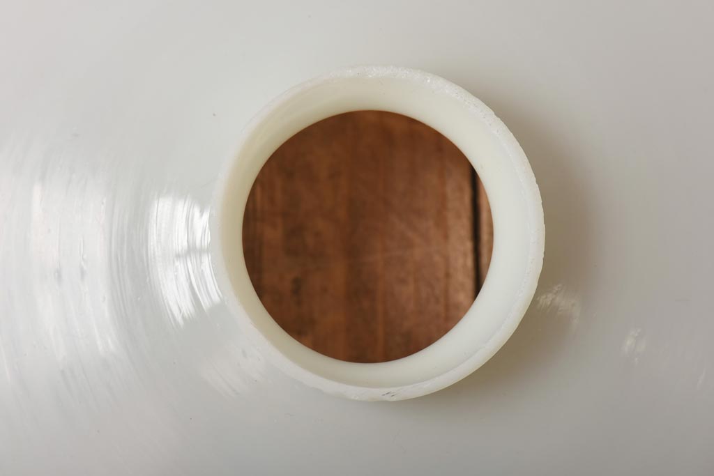 昭和レトロ　戦前　昔懐かしいデザインの平笠照明(吊り下げ照明、ペンダントライト)2個セット(3)