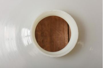 昭和レトロ　戦前　昔懐かしいデザインの平笠照明(吊り下げ照明、ペンダントライト)2個セット(3)