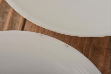 昭和レトロ　戦前　昔懐かしいデザインの平笠照明(吊り下げ照明、ペンダントライト)2個セット(3)