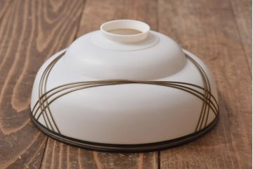 昭和レトロ　シンプルで風情のあるセルロイド巻電笠(ペンダントライト、天井照明)