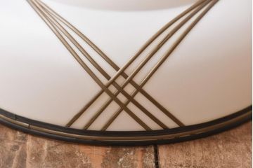 昭和レトロ　シンプルで風情のあるセルロイド巻電笠(ペンダントライト、天井照明)