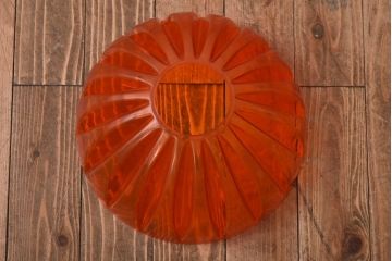 昭和レトロ　ナショナル(National、松下電工)　オレンジ色が鮮やかなペンダントライト(天井照明、吊り下げ照明)