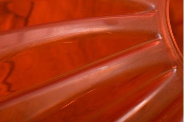 昭和レトロ　ナショナル(National、松下電工)　オレンジ色が鮮やかなペンダントライト(天井照明、吊り下げ照明)