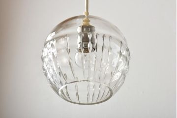 波型のデザインがおしゃれなガラスシェードのペンダントライト(天井照明、吊り下げ照明)