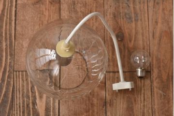 波型のデザインがおしゃれなガラスシェードのペンダントライト(天井照明、吊り下げ照明)