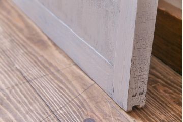 ペイント建具　アンティークホワイト　シャビーな風合いがお洒落なルーバー引き戸1枚(建具)