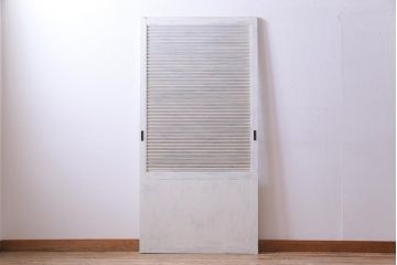 ペイント建具　アンティークホワイト　シャビーな風合いがお洒落なルーバー引き戸1枚(建具)