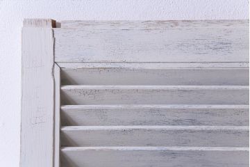 ペイント建具　アンティークホワイト　シャビーな風合いがお洒落なルーバー引き戸1枚(建具)