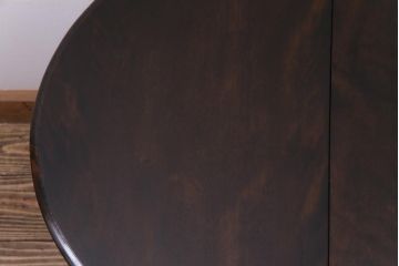 アンティーク家具　イギリスアンティーク　バーチ材　小ぶりなサイズが珍しいバタフライテーブル(エクステンションテーブル)