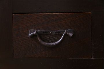 アンティーク家具　和製アンティーク　明治大正期　前面ケヤキ・ヒノキ　堂々とした佇まいが魅力の水屋箪笥サイドボード(収納棚、戸棚、食器棚)