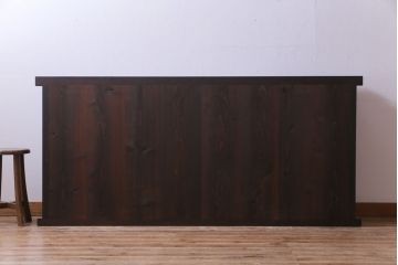 アンティーク家具　和製アンティーク　明治大正期　前面ケヤキ・ヒノキ　堂々とした佇まいが魅力の水屋箪笥サイドボード(収納棚、戸棚、食器棚)