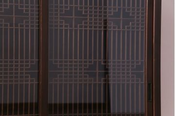 ラフジュ工房オリジナル　リメイク家具　書院戸　粋な風情を醸し出す戸棚(組子、収納棚、サイドボード)