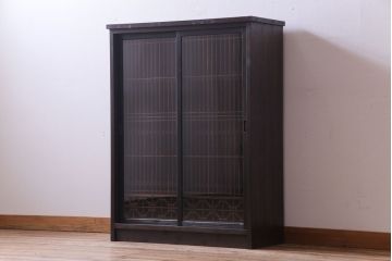 ラフジュ工房オリジナル　書院戸　粋な風情を醸し出すリメイク戸棚(組子、収納棚、サイドボード)