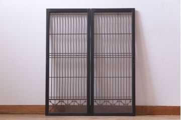 ラフジュ工房オリジナル　書院戸　粋な風情を醸し出すリメイク戸棚(組子、収納棚、サイドボード)