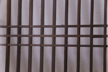 ラフジュ工房オリジナル　書院戸　粋な風情を醸し出すリメイク戸棚(組子、収納棚、サイドボード)