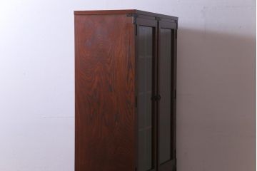 中古　岩谷堂箪笥　233　拭き漆塗りが上品なキャビネット(書棚、本箱)(定価約45万円)