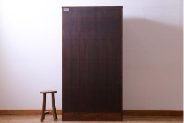中古　岩谷堂箪笥　233　拭き漆塗りが上品なキャビネット(書棚、本箱)(定価約45万円)