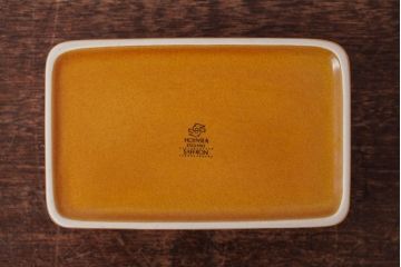 アンティーク雑貨　イギリスビンテージ　HORNSEA(ホーンジー)　SAFFRON(サフラン)　バターケース(洋食器)