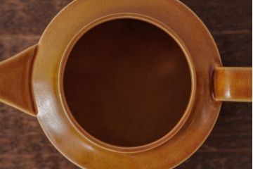 アンティーク雑貨　イギリスビンテージ　HORNSEA(ホーンジー)　Saffron(サフラン)　レトロな花柄がかわいらしいティーポット