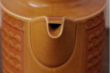 アンティーク雑貨　イギリスビンテージ　HORNSEA(ホーンジー)　Saffron(サフラン)　レトロな花柄がかわいらしいティーポット